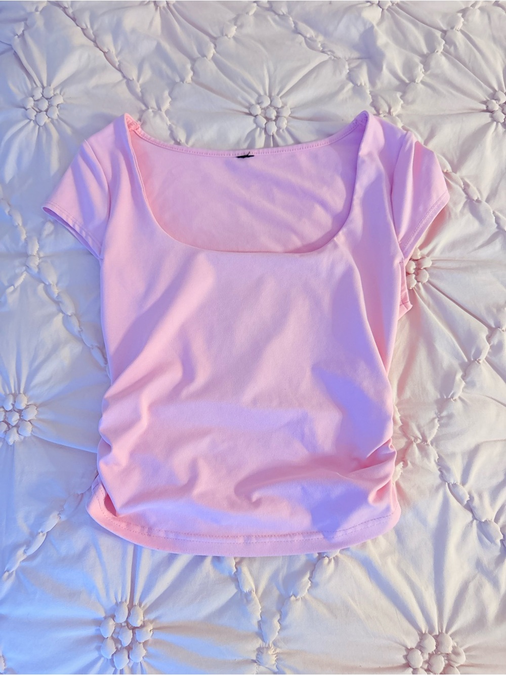 Women's Scoop Neck Pink Top